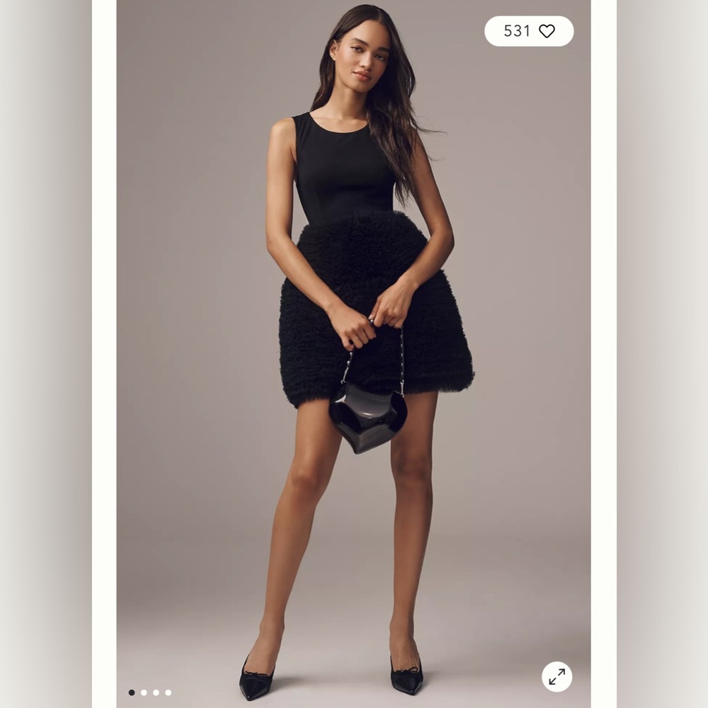 NWOT Hutch Twofer Satin Tulle Mini Dress